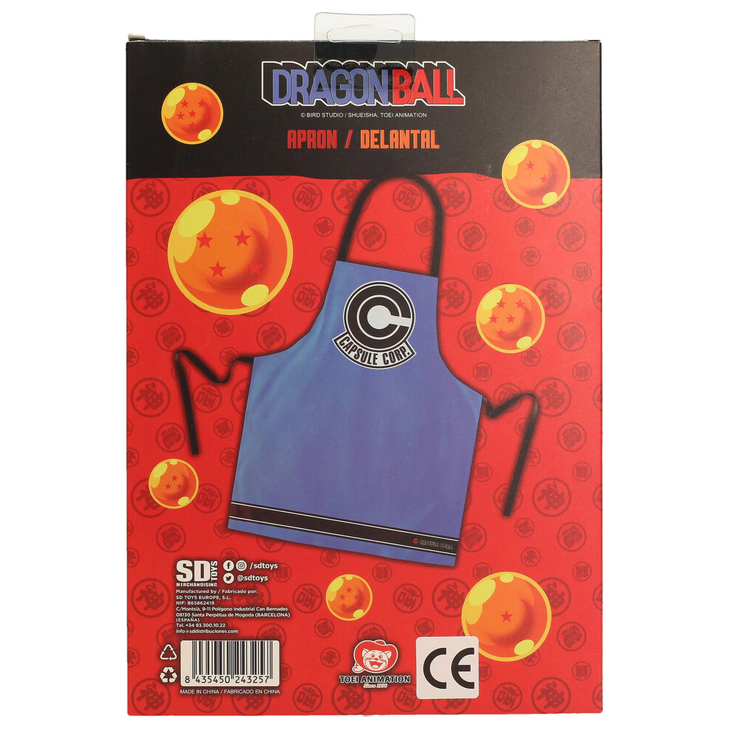 Dragon Ball kuhinjski predpasnik Capsule Corp. fotografija izdelka