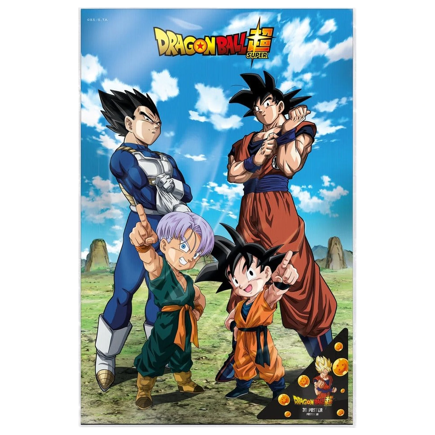Dragon Ball Super 3D Poster Battle of Gods Goku Vegeta Family 38 x 58 cm fotografija izdelka