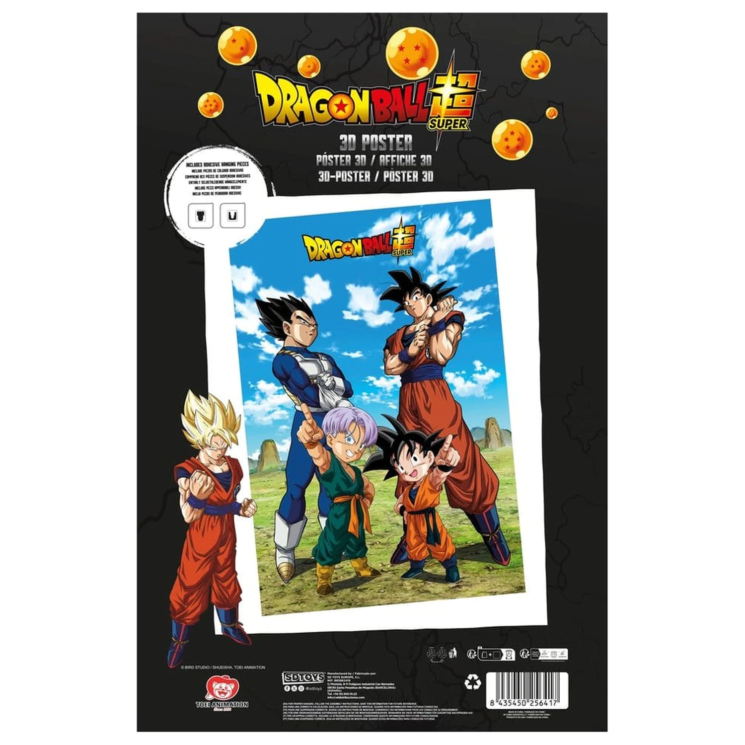 Dragon Ball Super 3D Poster Battle of Gods Goku Vegeta Family 38 x 58 cm fotografija izdelka