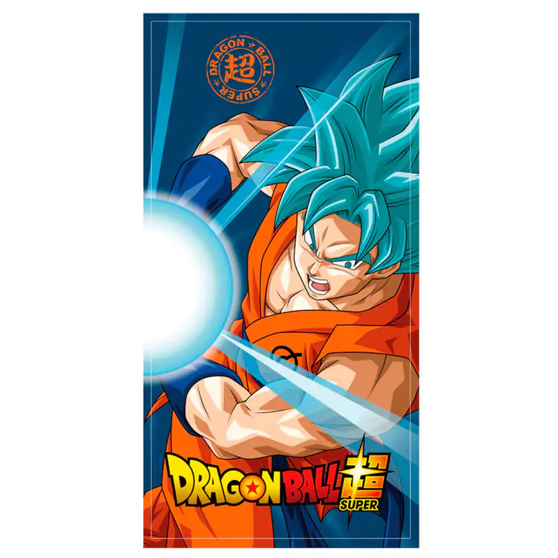 Dragon Ball Super Goku Super Saiyan Blue bombažna brisača za plažo fotografija izdelka