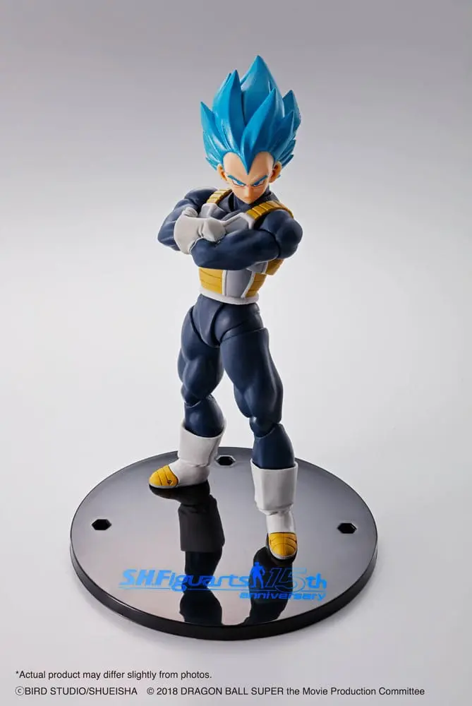 Dragon Ball Super S.H. Figuarts akcijska figura Vegeta Super Saiyan Blue (15th Anniversary Version) 14 cm fotografija izdelka