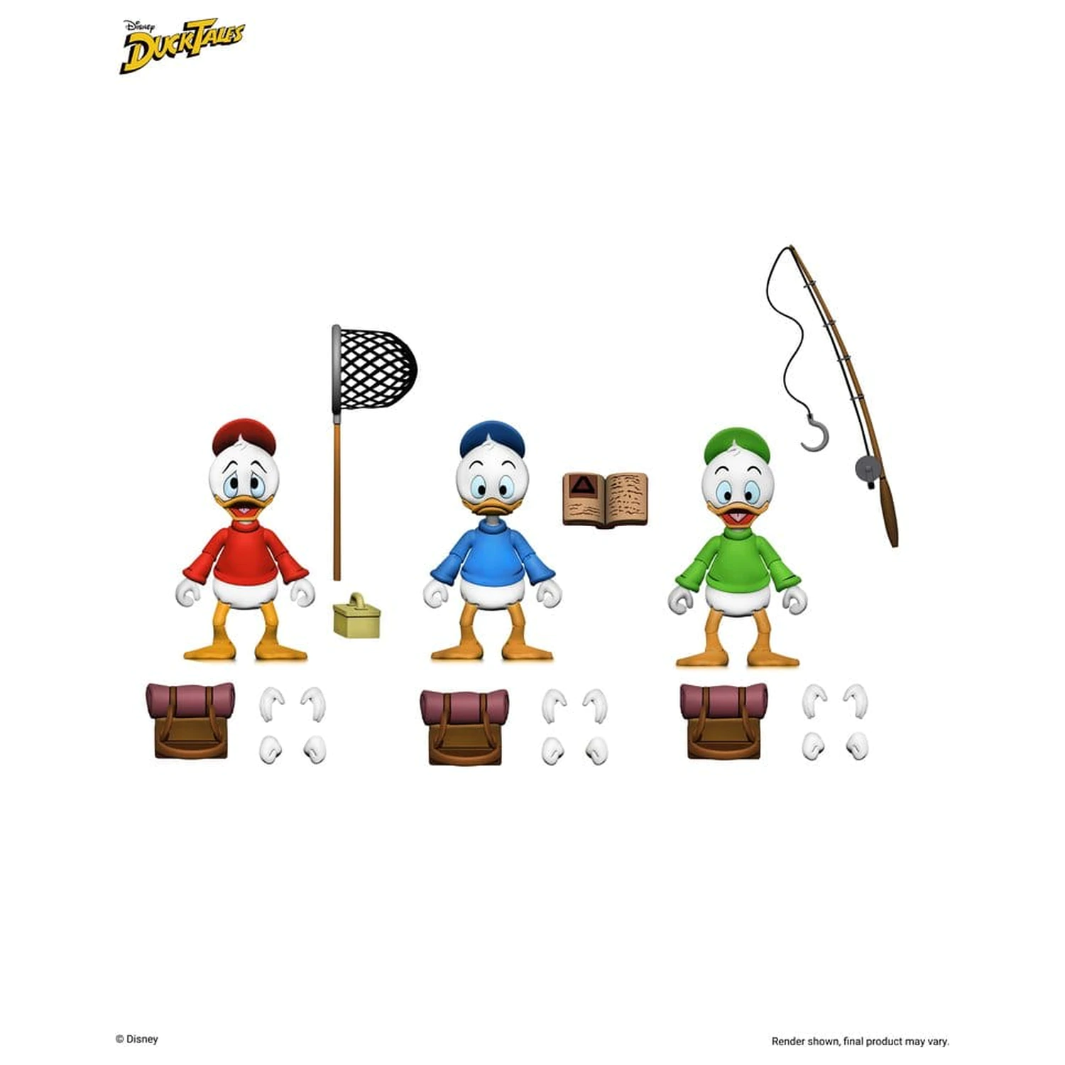 DuckTales Ultimate akcijske figure 3-paket Huey, Dewey in Louie 18 cm fotografija izdelka
