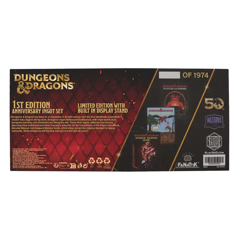 Dungeons & Dragons Komplet palic 50. obletnica 1. izdaja Naslovnica knjige fotografija izdelka