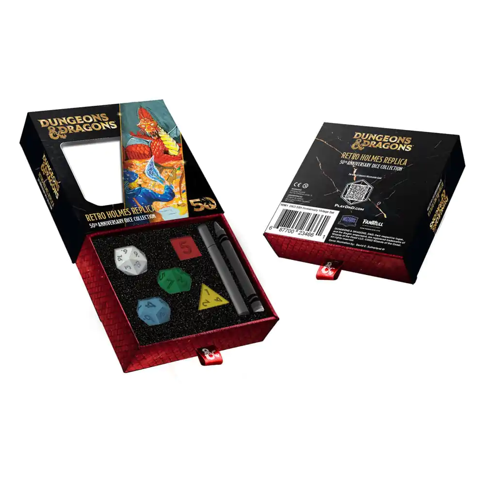 Dungeons & Dragons Dice Set 50th Anniversary: Retro Holmes Replika - komplet kock fotografija izdelka