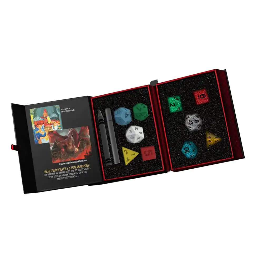Dungeons & Dragons komplet kock 50. obletnica: Then & Now (Holmes Retro Replica & Modern Holmes Inspired) fotografija izdelka