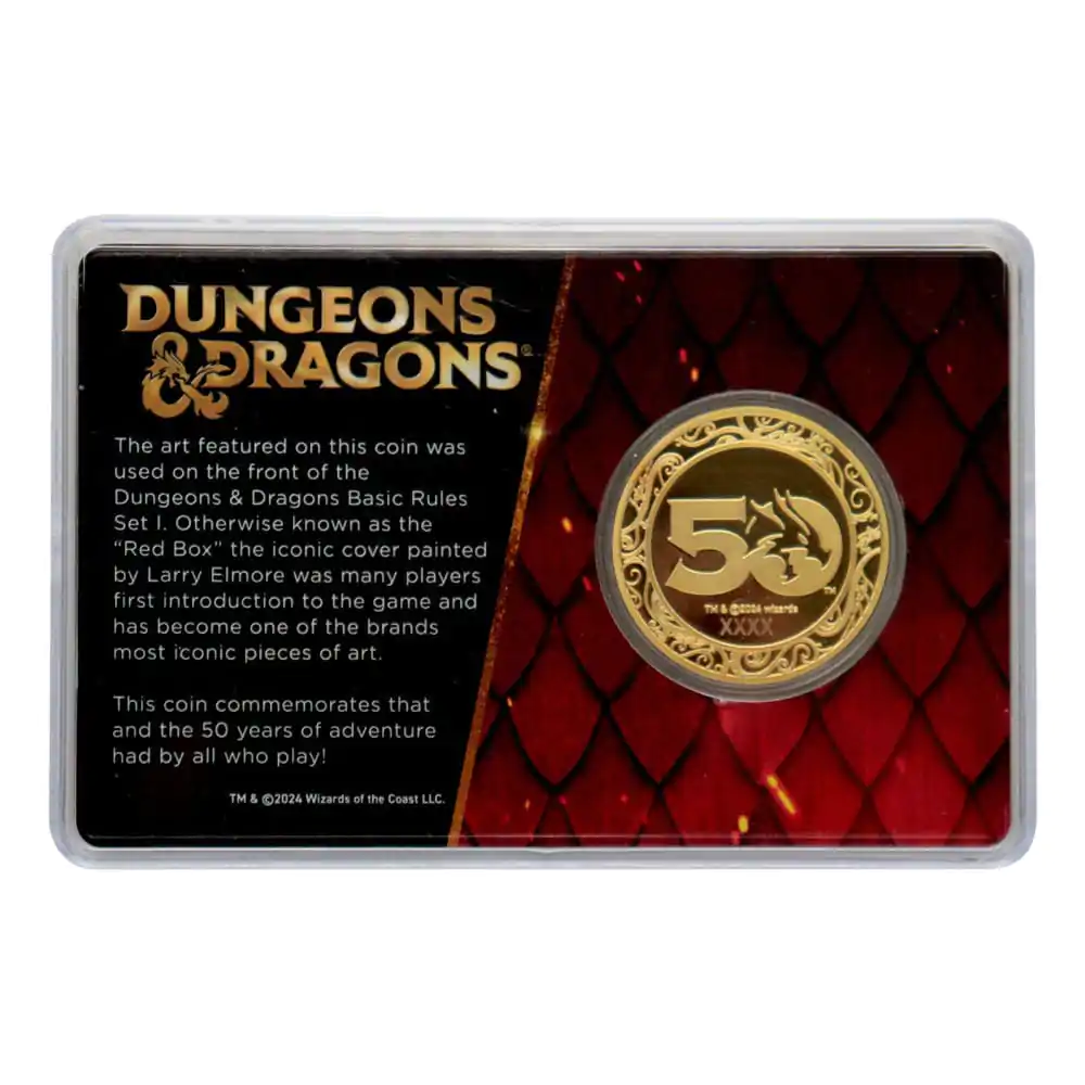 Dungeons & Dragons Collectable Coin 50th Anniversary s barvnim tiskom 24k Gold Plated Edition 4 cm fotografija izdelka