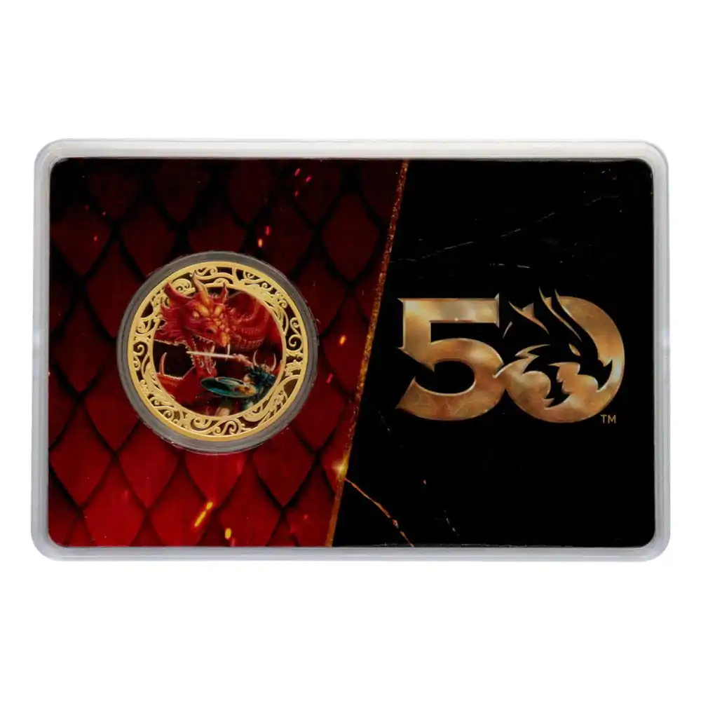 Dungeons & Dragons Collectable Coin 50th Anniversary s barvnim tiskom 24k Gold Plated Edition 4 cm fotografija izdelka