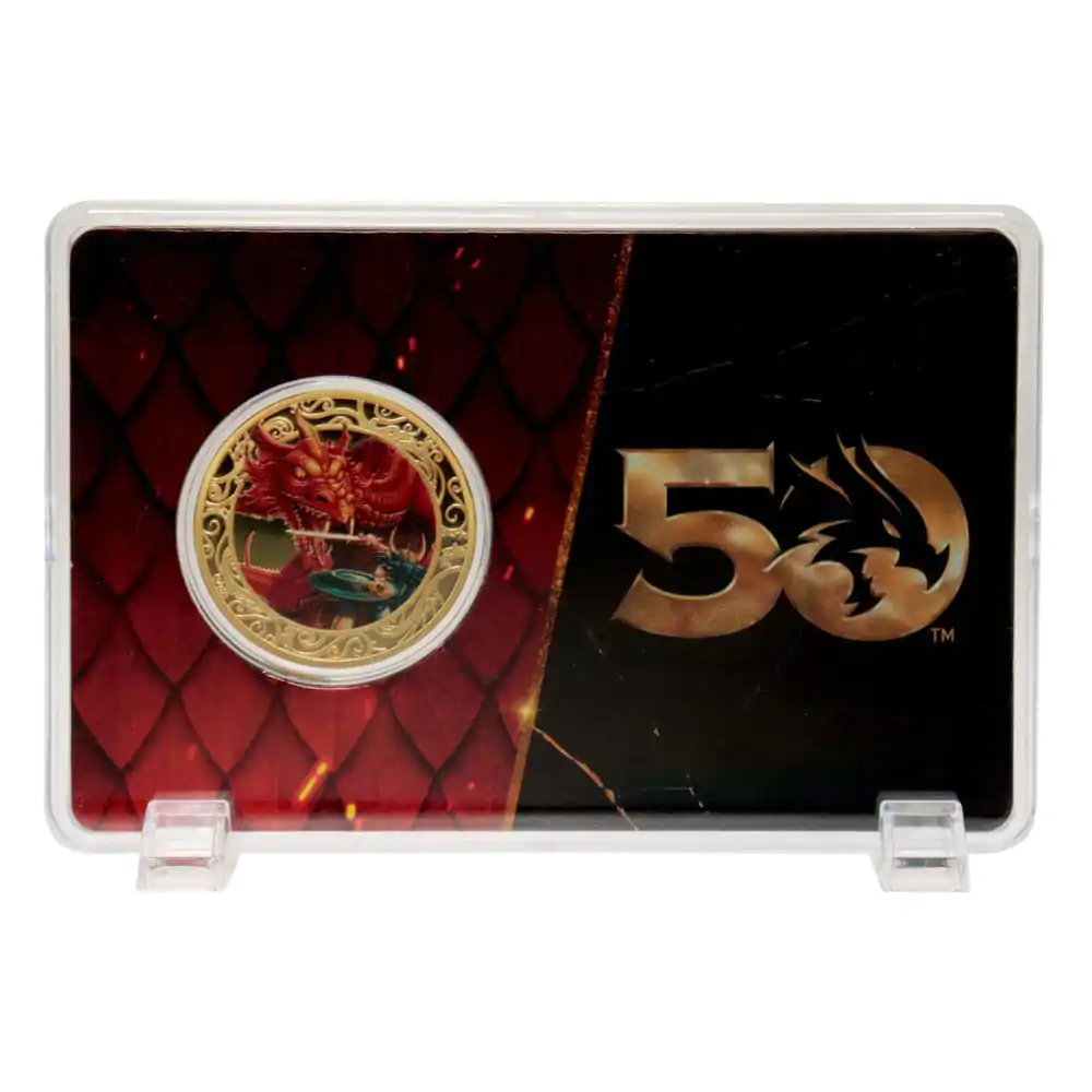 Dungeons & Dragons Collectable Coin 50th Anniversary s barvnim tiskom 24k Gold Plated Edition 4 cm fotografija izdelka