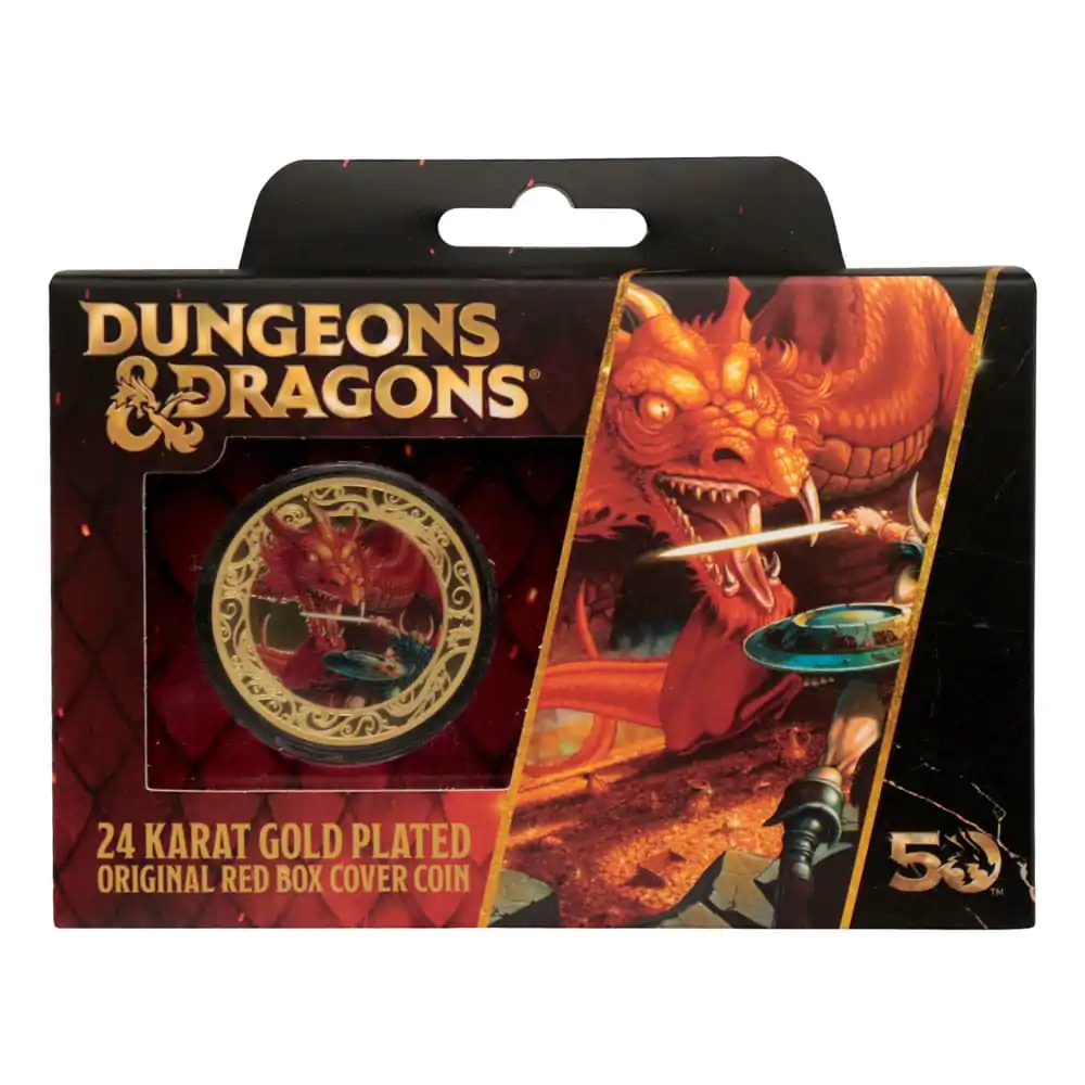 Dungeons & Dragons Collectable Coin 50th Anniversary s barvnim tiskom 24k Gold Plated Edition 4 cm fotografija izdelka