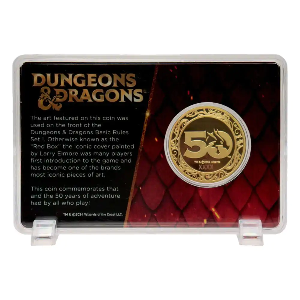 Dungeons & Dragons Collectable Coin 50th Anniversary s barvnim tiskom 24k Gold Plated Edition 4 cm fotografija izdelka