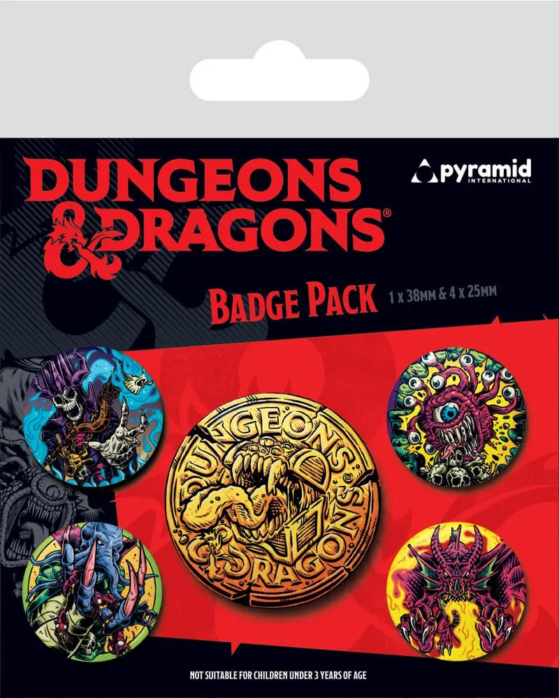 Dungeons & Dragons komplet značk s priponko 5-Pack Beastly fotografija izdelka