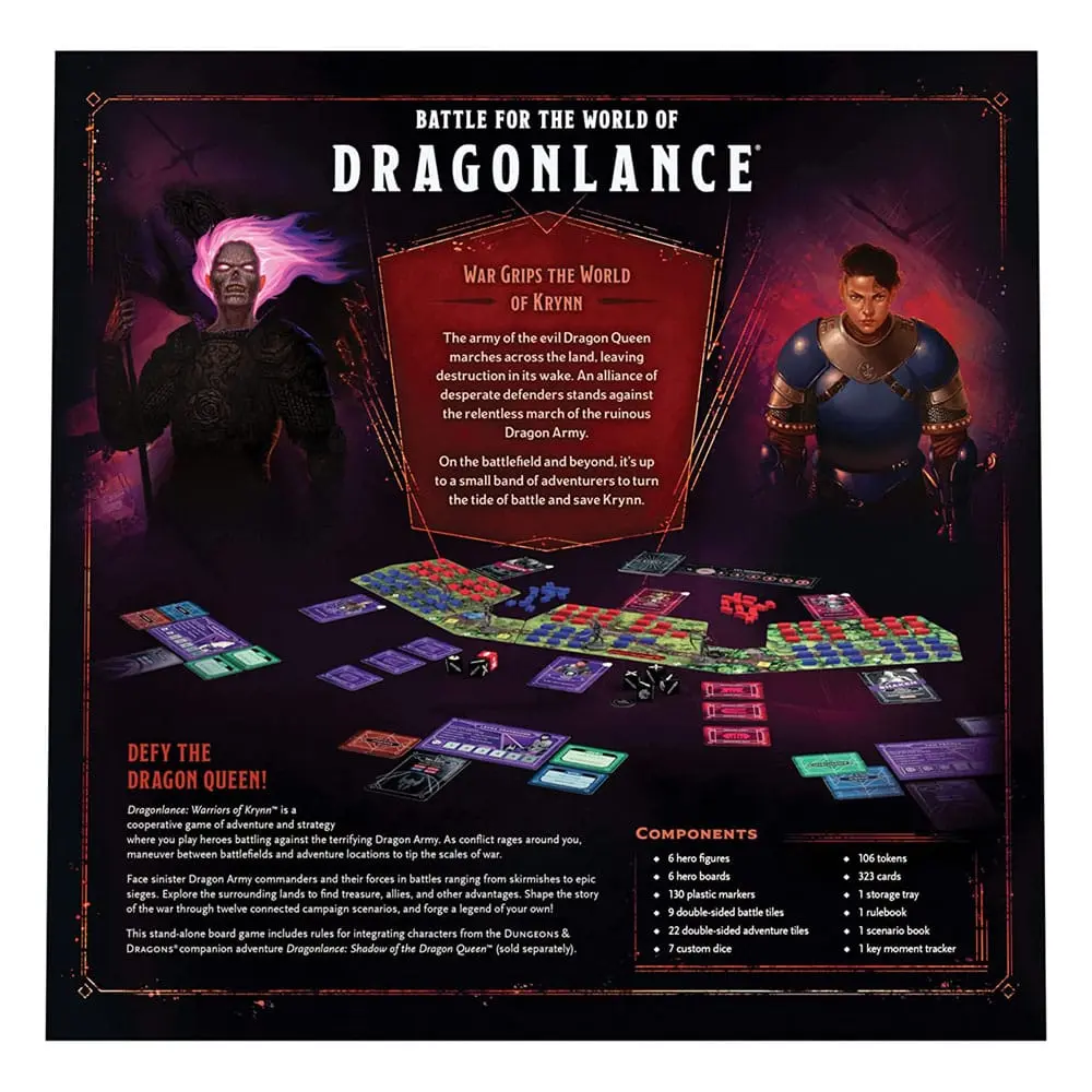 Dungeons & Dragons družabna igra Dragonlance: Warriors of Krynn angleški fotografija izdelka