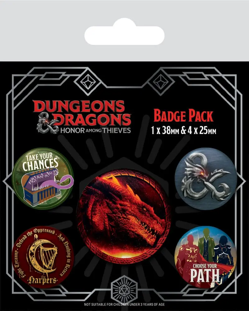 Dungeons & Dragons set Buttonov s priponko 5-Pack Movie fotografija izdelka