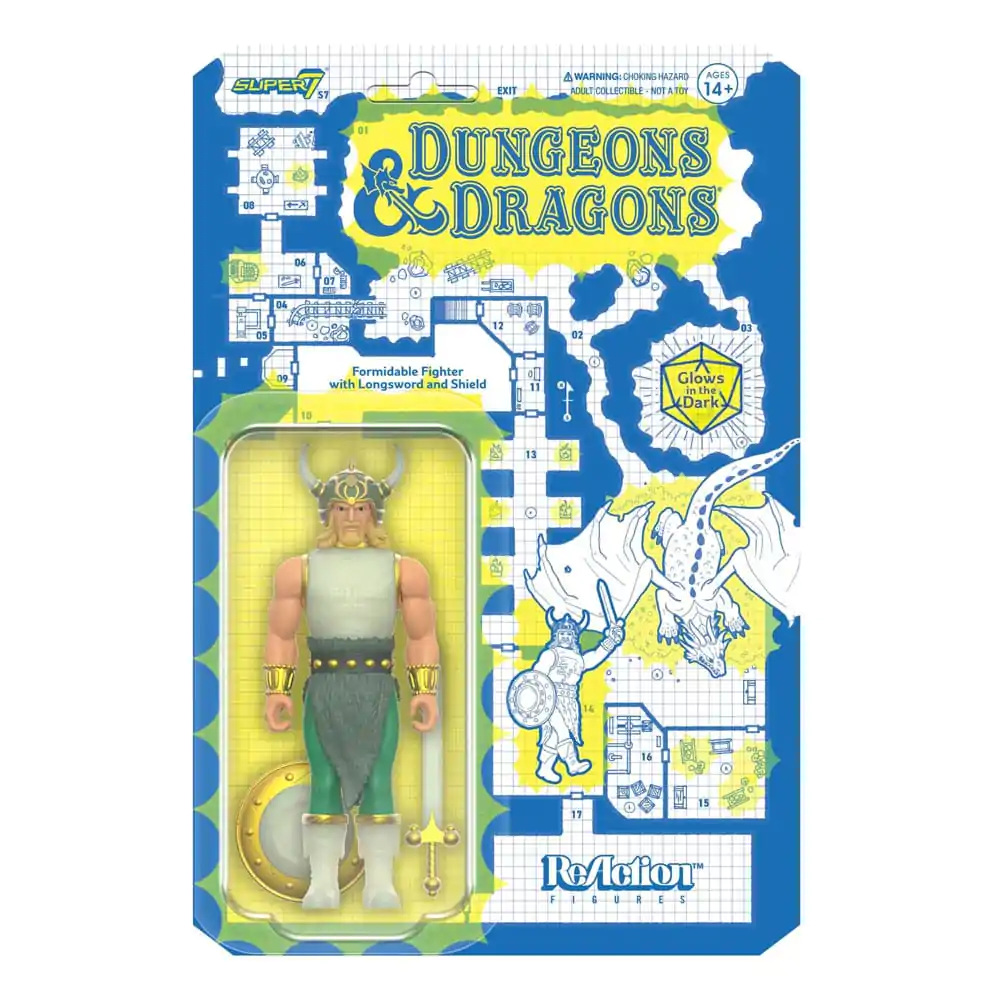 Dungeons & Dragons ReAction Action Figure Wave 04 Red Box Fighter Glow in the Dark 10 cm - akcijska figura fotografija izdelka