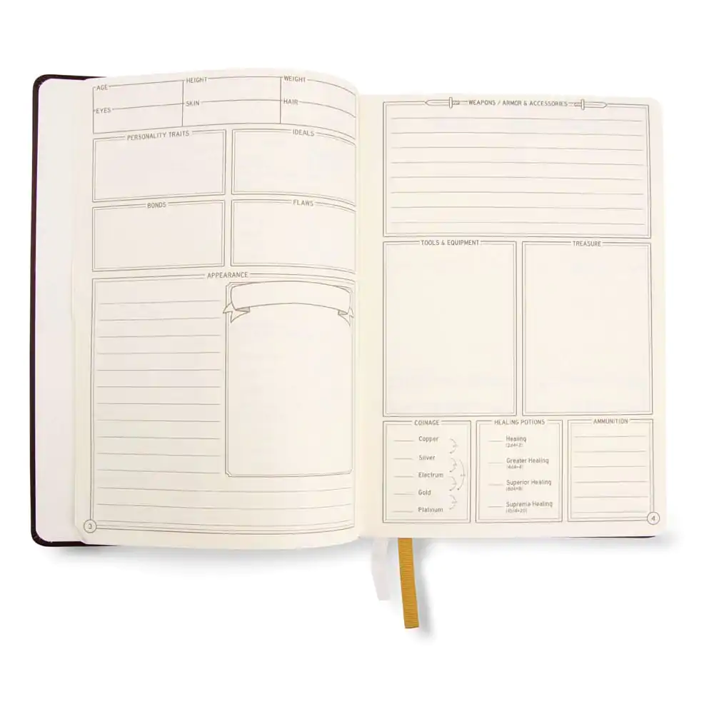 Dungeons & Dragons RPG dnevnik 5e Black fotografija izdelka