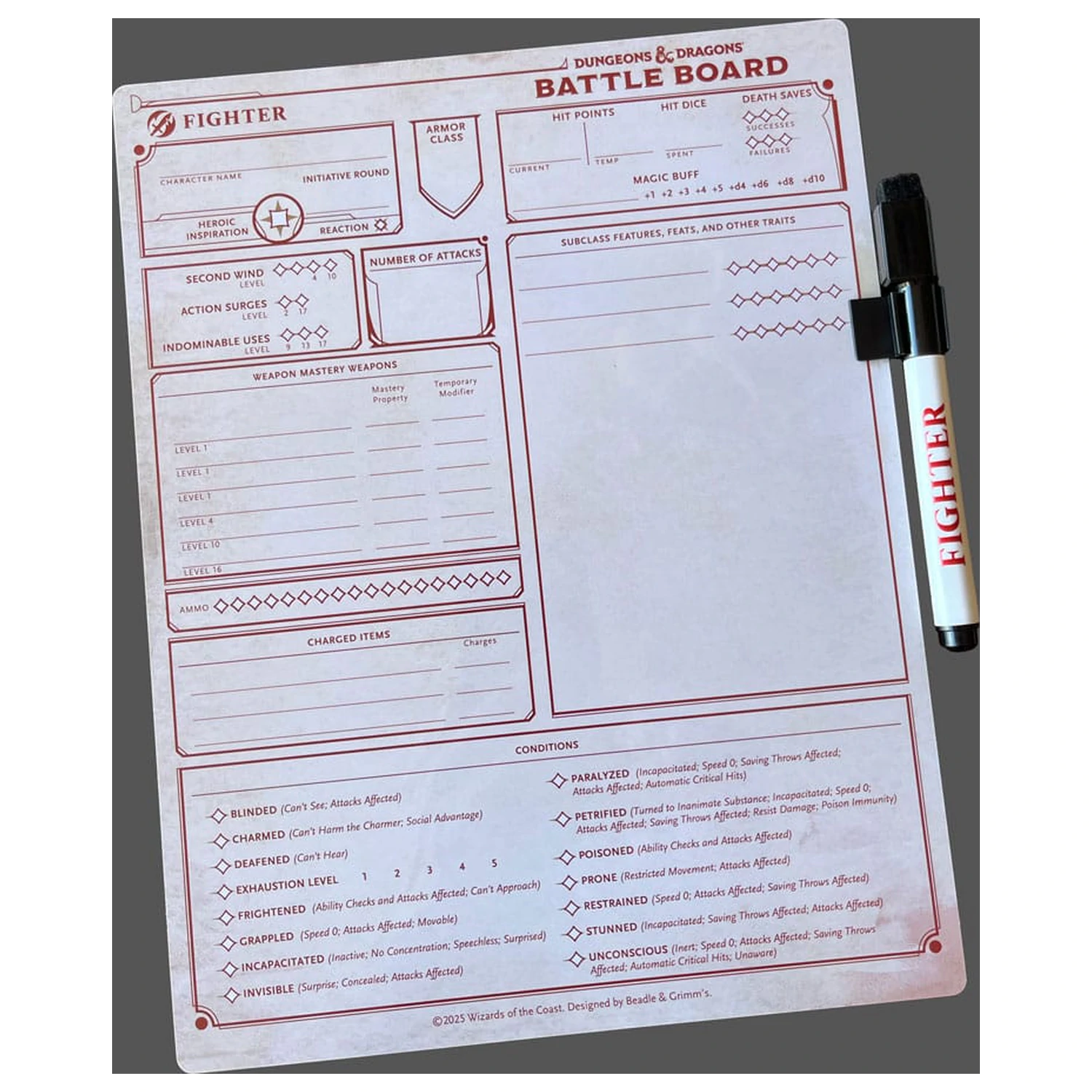 Dungeons & Dragons bojna tabla Fighter fotografija izdelka