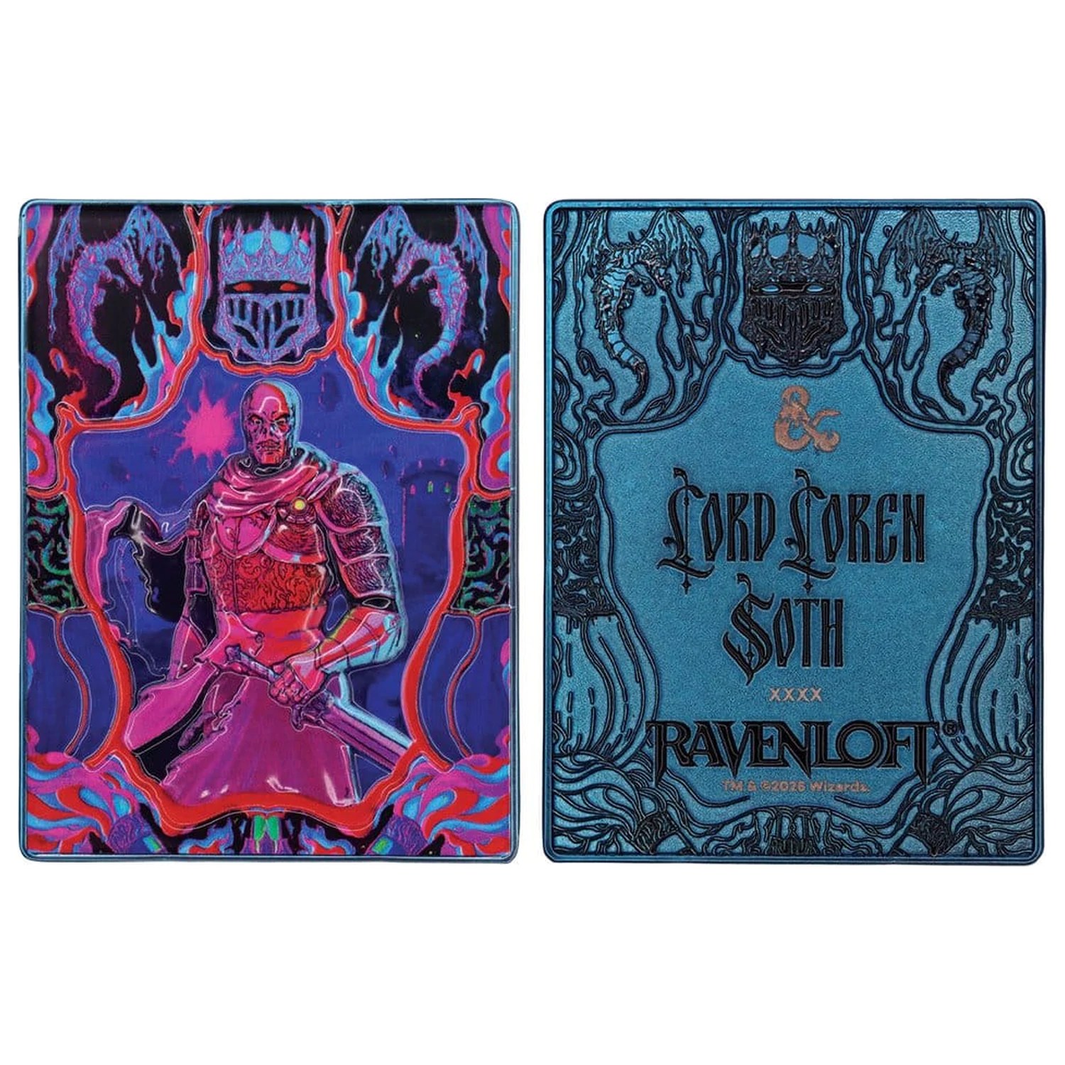 Dungeons & Dragons Ingot Set of Three Ravenloft Darklord Ingots Limited Edition komplet treh kovinskih ploščic omejena izdaja fotografija izdelka