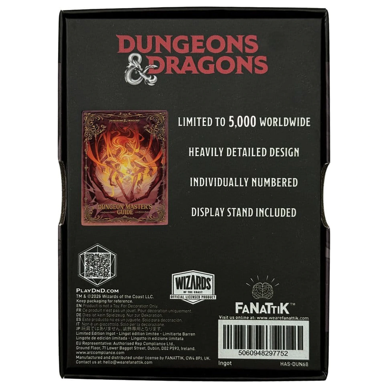 Dungeons & Dragons Ingot Dungeon Masters Guide Nadomestna Ovitna Omejena Izdaja fotografija izdelka