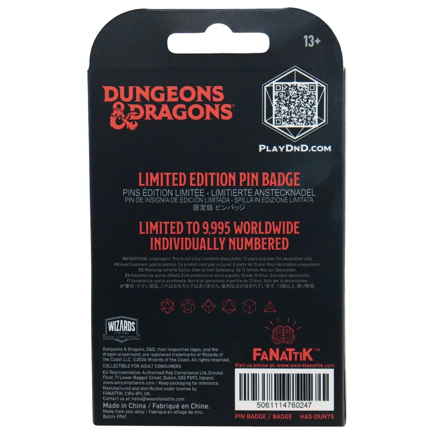 Dungeons & Dragons Pin Značka Beholder Limited Edition fotografija izdelka