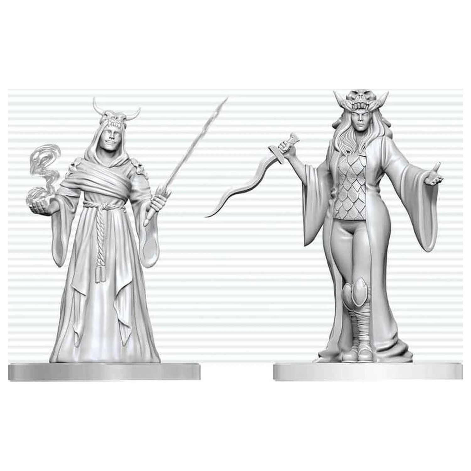 Dungeons & Dragons Nolzur's Marvelous Miniatures Nepobarvana miniatura Cultist Fanatic & Hierophant 14 cm fotografija izdelka