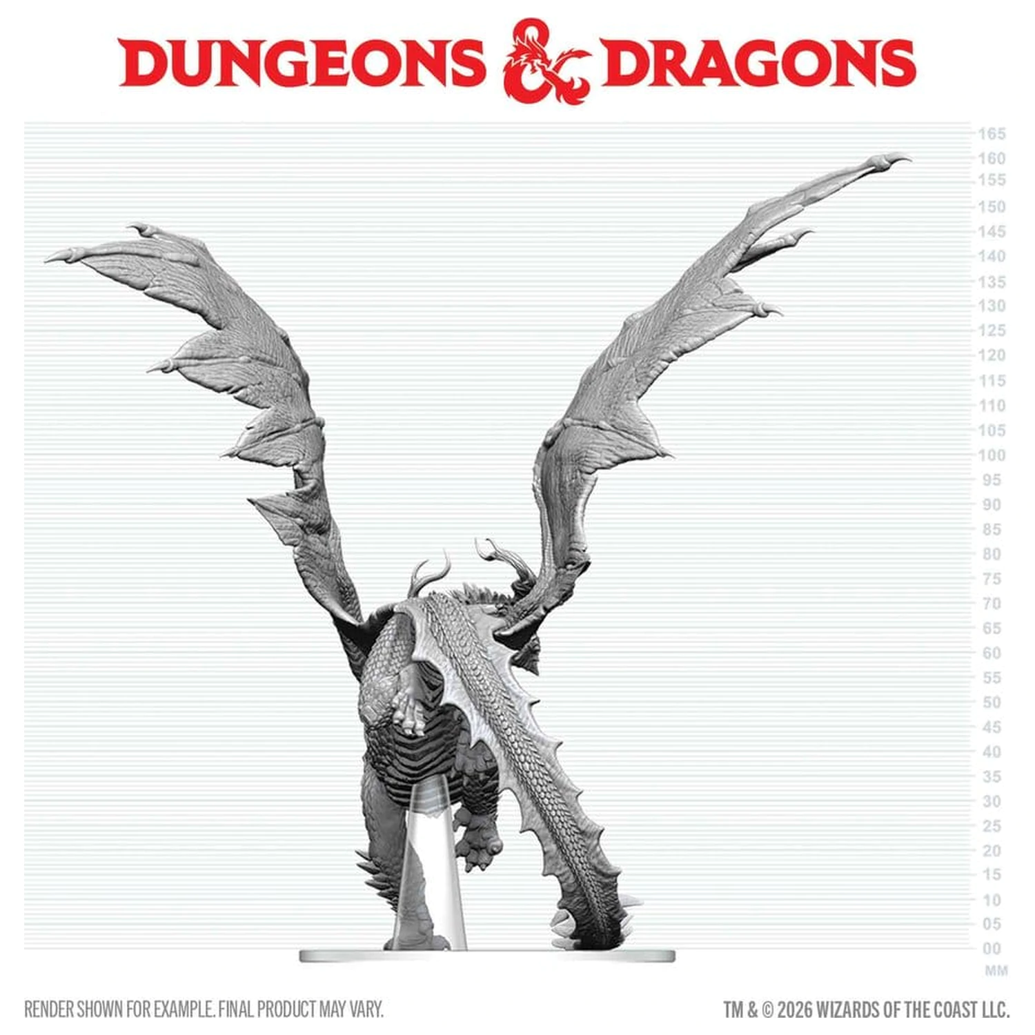 Dungeons & Dragons Nolzur's Marvelous Miniatures Nepobarvana miniatura Odrasel duhovni zmaj 24 cm fotografija izdelka
