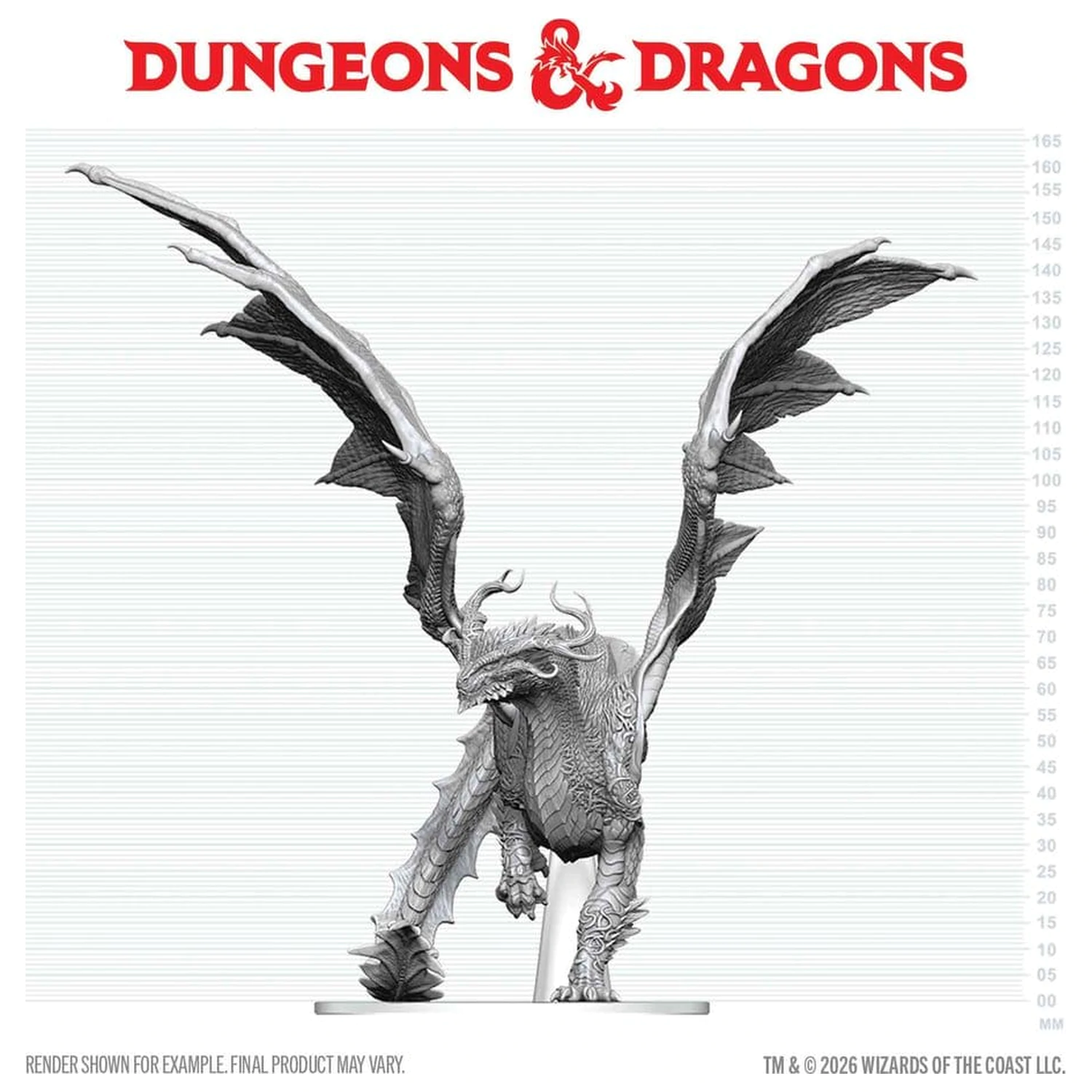 Dungeons & Dragons Nolzur's Marvelous Miniatures Nepobarvana miniatura Odrasel duhovni zmaj 24 cm fotografija izdelka