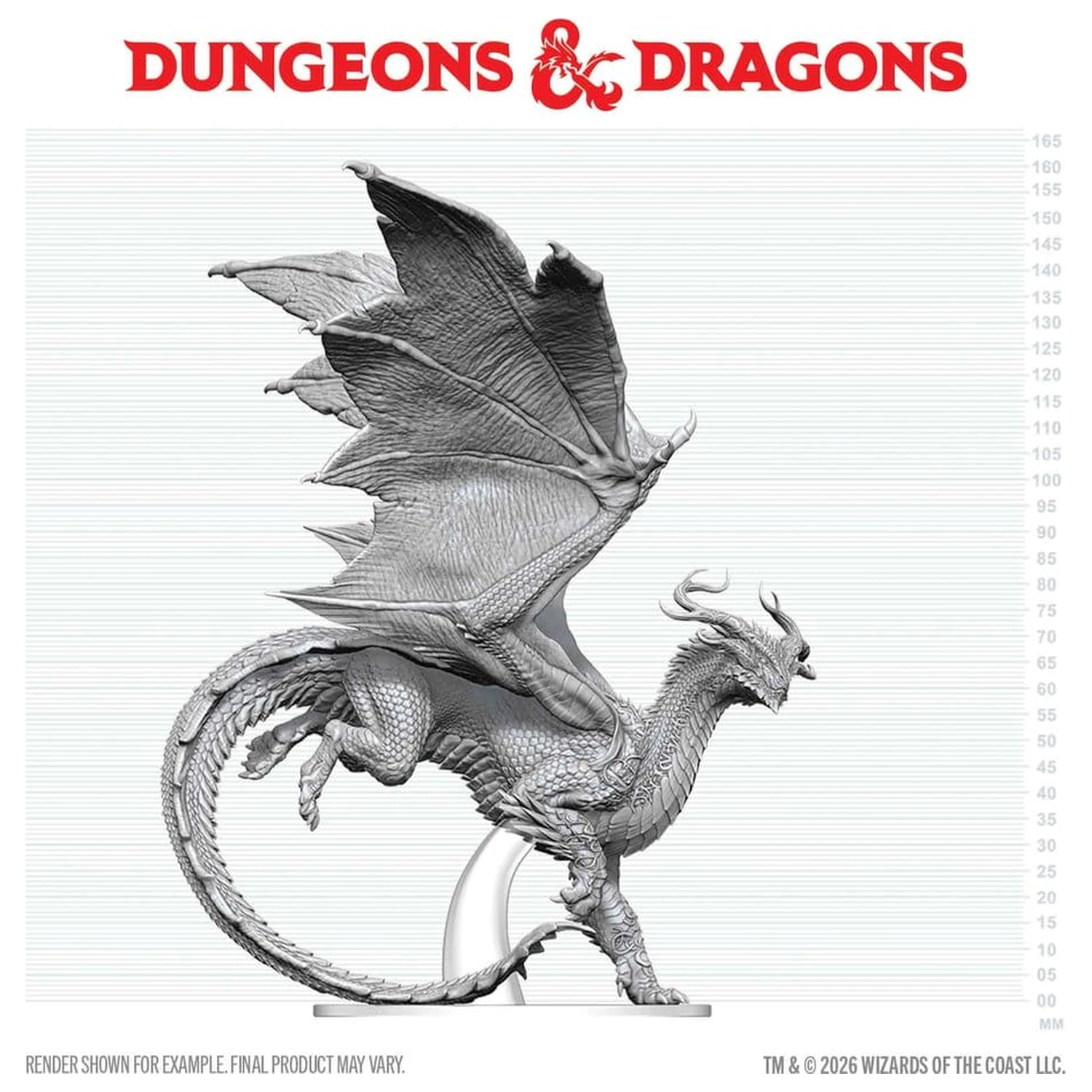 Dungeons & Dragons Nolzur's Marvelous Miniatures Nepobarvana miniatura Odrasel duhovni zmaj 24 cm fotografija izdelka