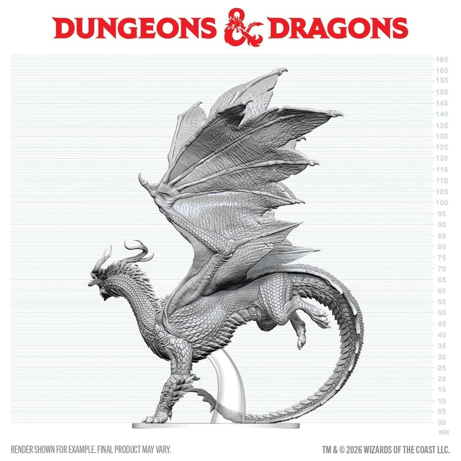 Dungeons & Dragons Nolzur's Marvelous Miniatures Nepobarvana miniatura Odrasel duhovni zmaj 24 cm fotografija izdelka