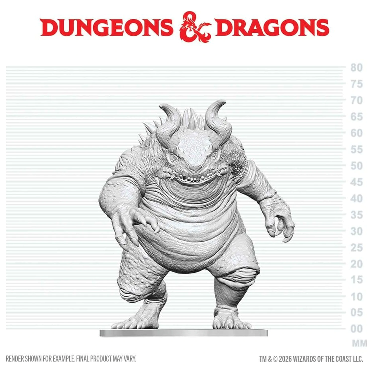 Dungeons & Dragons Nolzur's Marvelous Miniatures Nepobarvana miniatura Hezrou 17 cm fotografija izdelka
