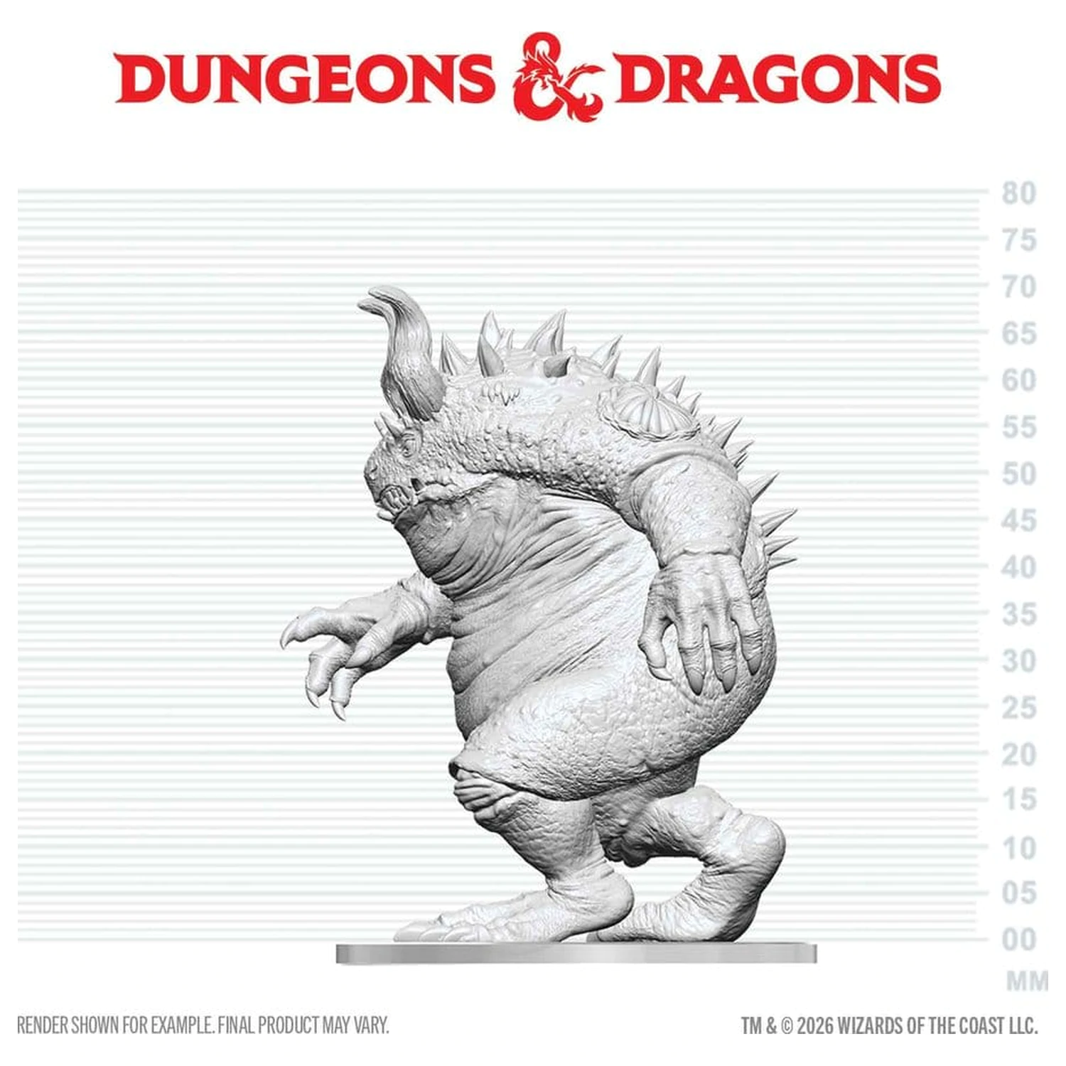 Dungeons & Dragons Nolzur's Marvelous Miniatures Nepobarvana miniatura Hezrou 17 cm fotografija izdelka