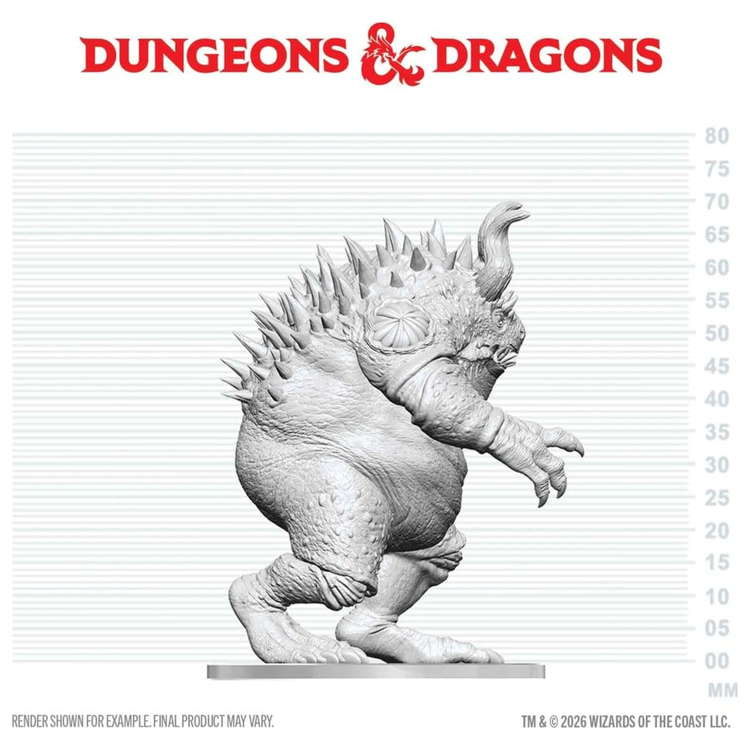 Dungeons & Dragons Nolzur's Marvelous Miniatures Nepobarvana miniatura Hezrou 17 cm fotografija izdelka