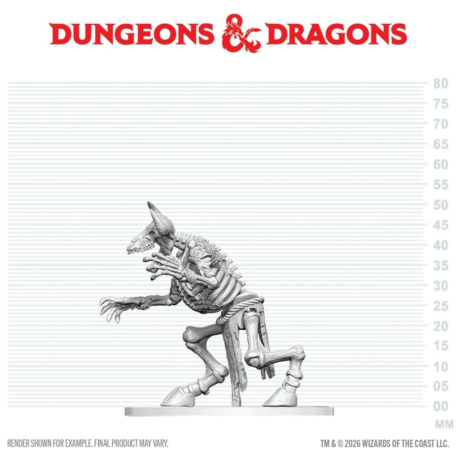 Dungeons & Dragons Nolzur's Marvelous Miniatures Nepobarvana miniaturna figura Kostur Minotavra 17 cm fotografija izdelka