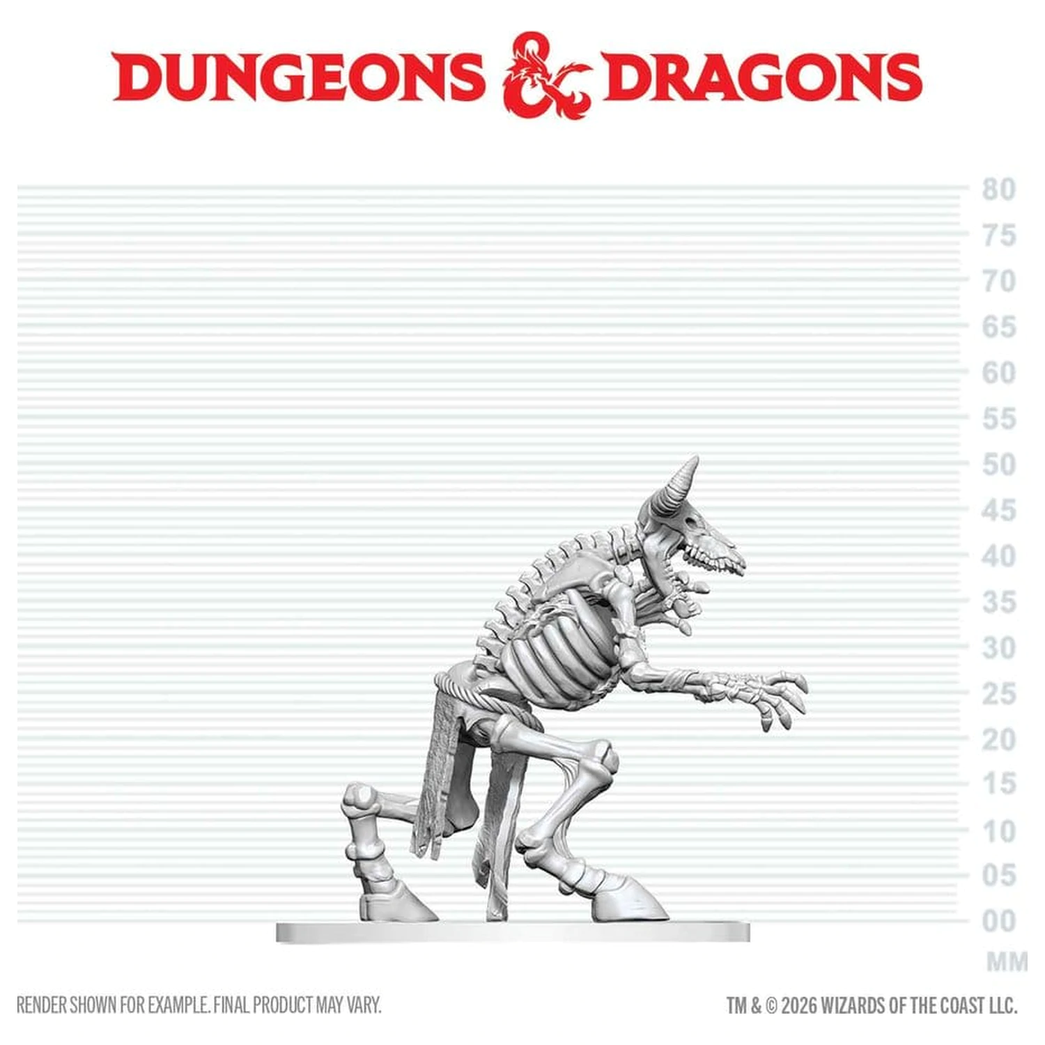 Dungeons & Dragons Nolzur's Marvelous Miniatures Nepobarvana miniaturna figura Kostur Minotavra 17 cm fotografija izdelka