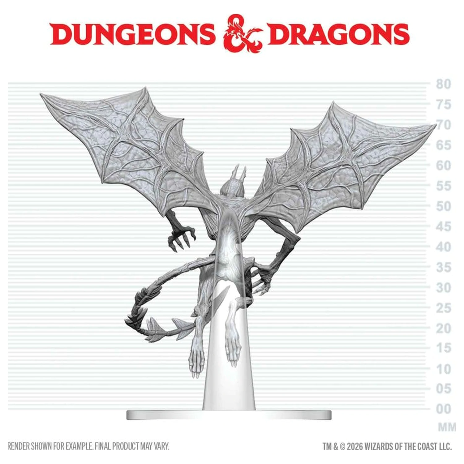 Dungeons & Dragons Nolzur's Marvelous Miniatures Nepobarvana miniatura Nightgaunt 17 cm fotografija izdelka