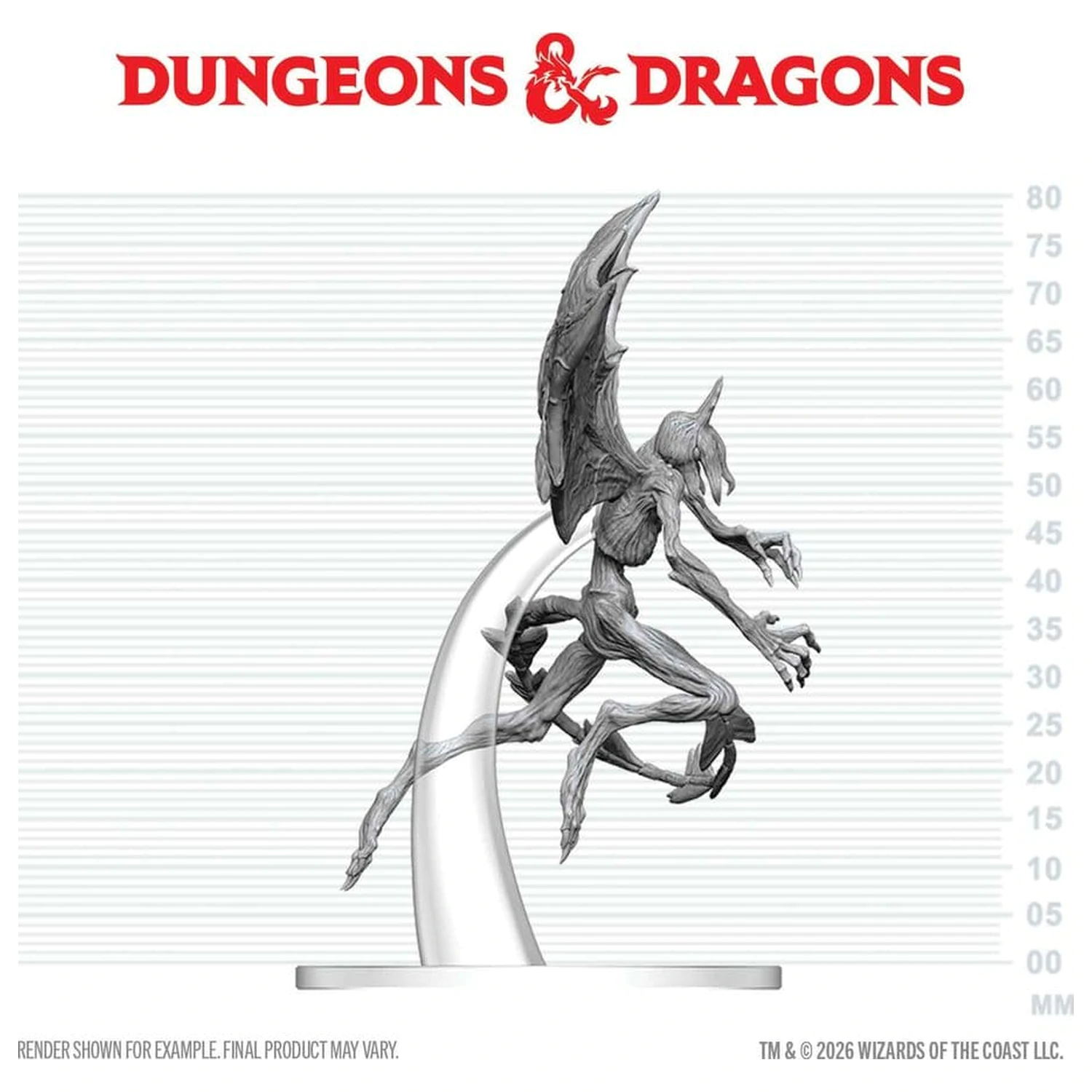 Dungeons & Dragons Nolzur's Marvelous Miniatures Nepobarvana miniatura Nightgaunt 17 cm fotografija izdelka