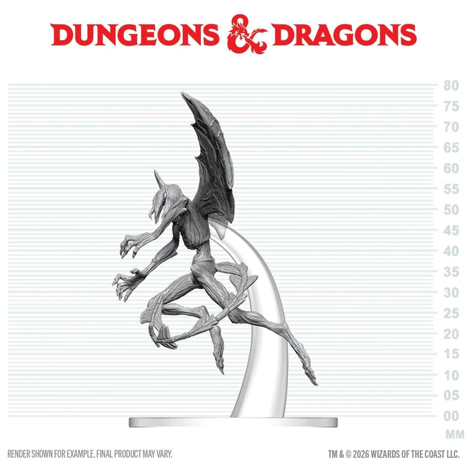Dungeons & Dragons Nolzur's Marvelous Miniatures Nepobarvana miniatura Nightgaunt 17 cm fotografija izdelka