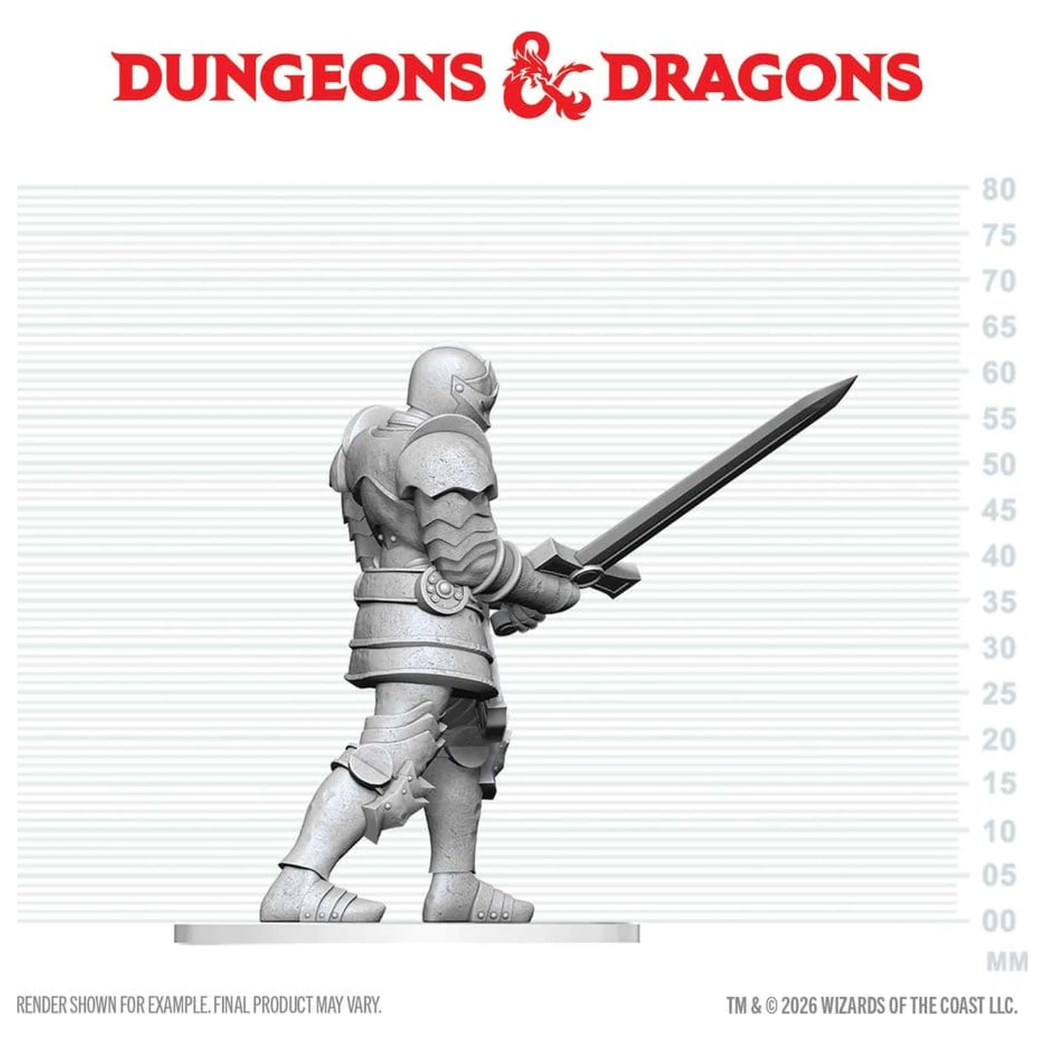 Dungeons & Dragons Nolzur's Marvelous Miniatures Nepobarvana miniatura Red Knight Guardian Golem 14 cm fotografija izdelka