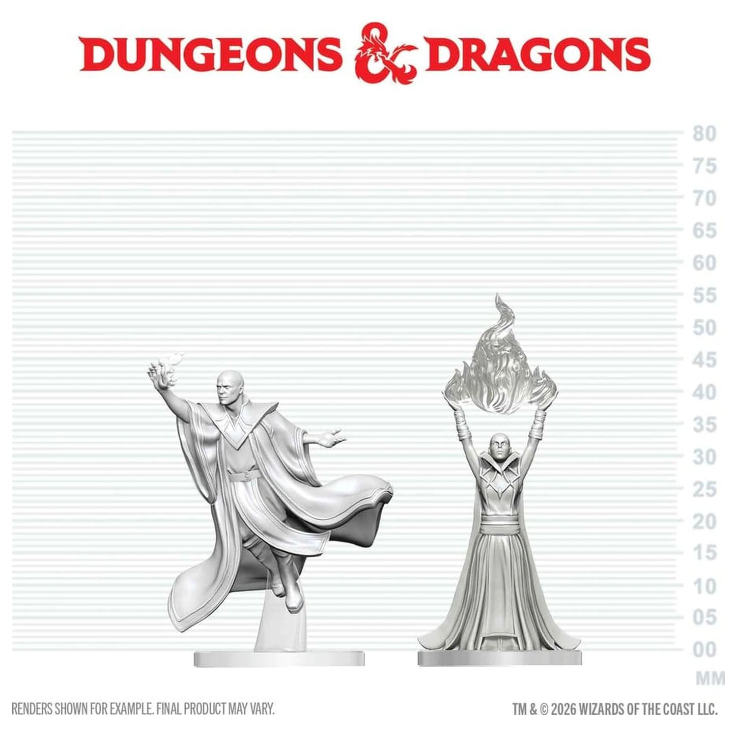 Dungeons & Dragons Nolzur's Marvelous Miniatures Nepobarvana miniatura Rdeči čarovnik Mag in Nadmag 14 cm fotografija izdelka