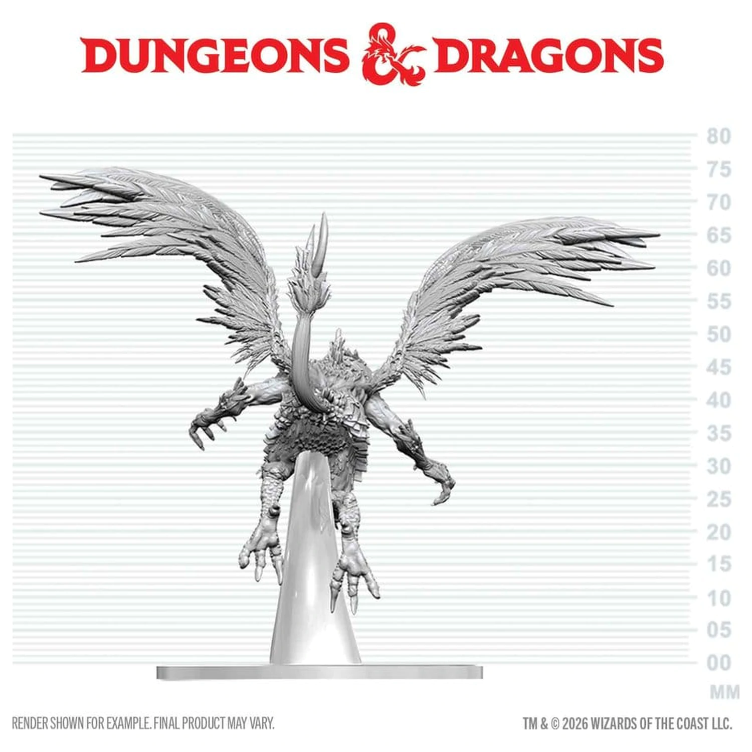Dungeons & Dragons Nolzur's Marvelous Miniatures Nepobarvana miniatura Vrock 17 cm fotografija izdelka