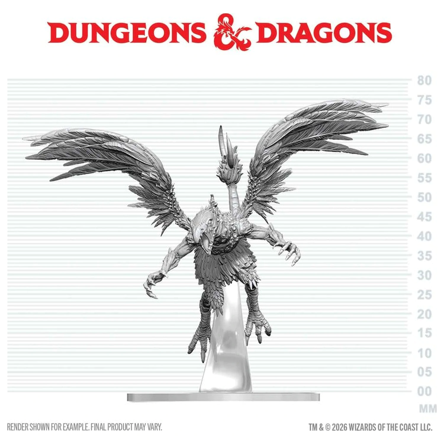 Dungeons & Dragons Nolzur's Marvelous Miniatures Nepobarvana miniatura Vrock 17 cm fotografija izdelka