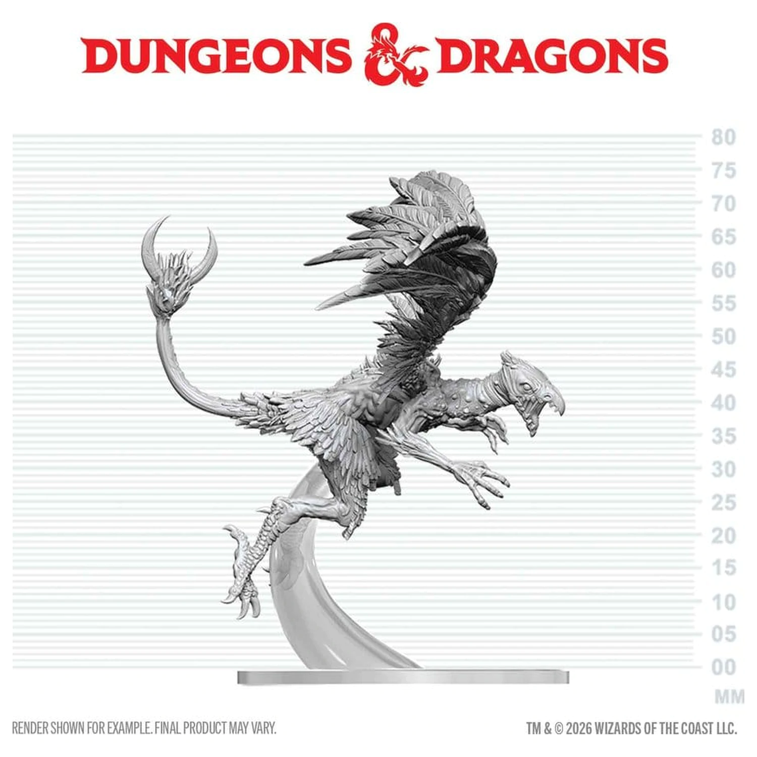 Dungeons & Dragons Nolzur's Marvelous Miniatures Nepobarvana miniatura Vrock 17 cm fotografija izdelka