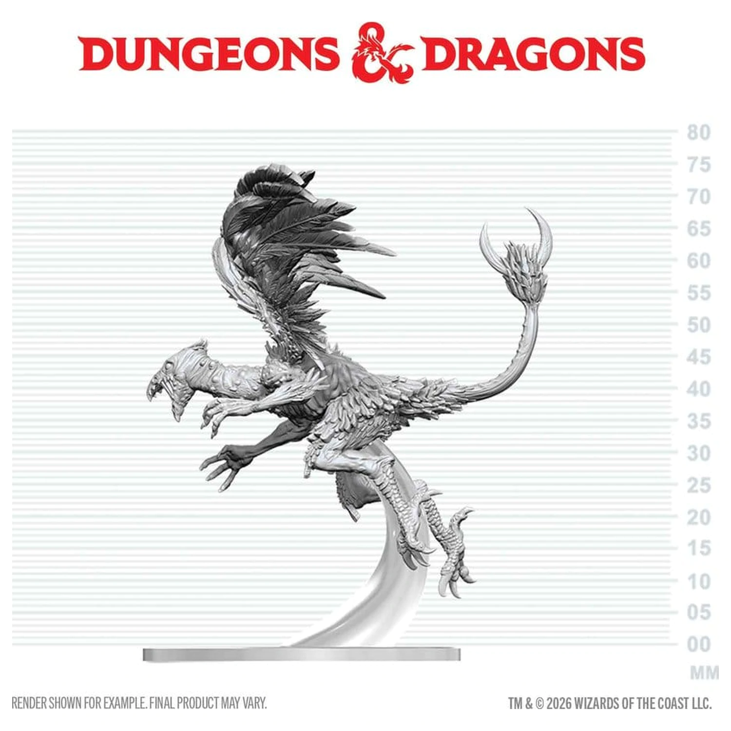 Dungeons & Dragons Nolzur's Marvelous Miniatures Nepobarvana miniatura Vrock 17 cm fotografija izdelka