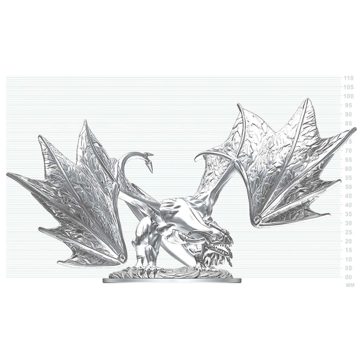 Dungeons & Dragons Nolzur's Marvelous Miniatures Nepobarvana miniatura Young Sapphire Dragon 20 cm fotografija izdelka