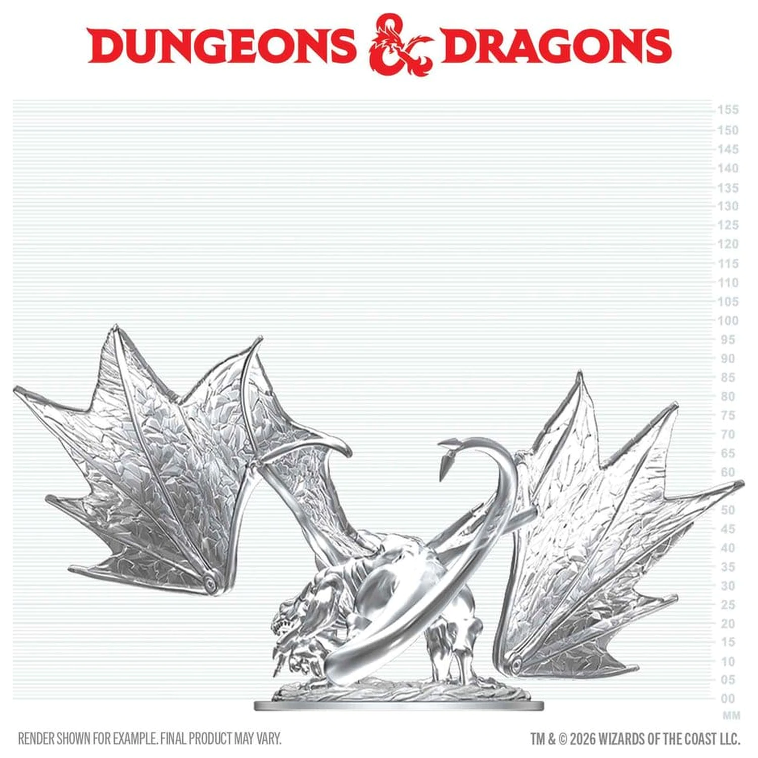 Dungeons & Dragons Nolzur's Marvelous Miniatures Nepobarvana miniatura Young Sapphire Dragon 20 cm fotografija izdelka