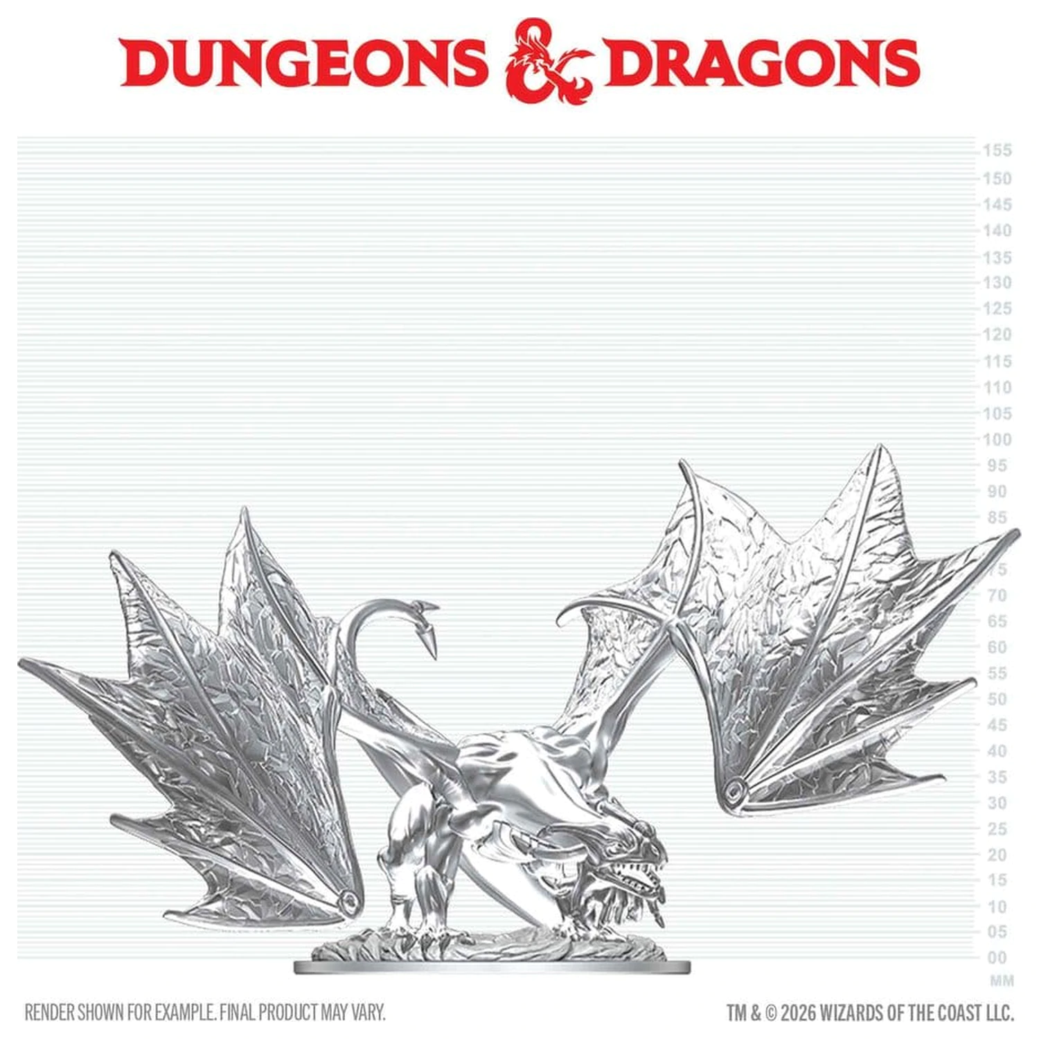 Dungeons & Dragons Nolzur's Marvelous Miniatures Nepobarvana miniatura Young Sapphire Dragon 20 cm fotografija izdelka