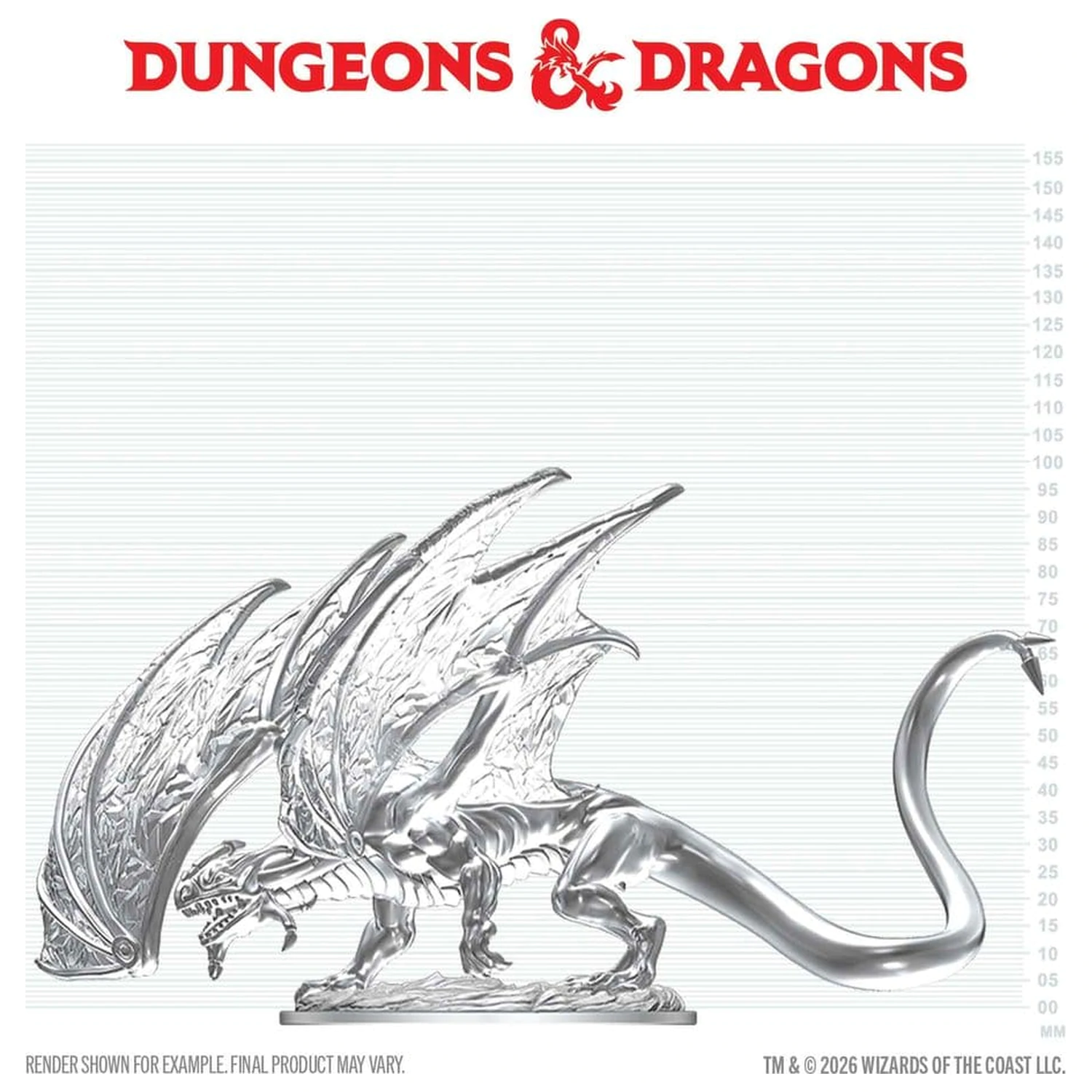 Dungeons & Dragons Nolzur's Marvelous Miniatures Nepobarvana miniatura Young Sapphire Dragon 20 cm fotografija izdelka