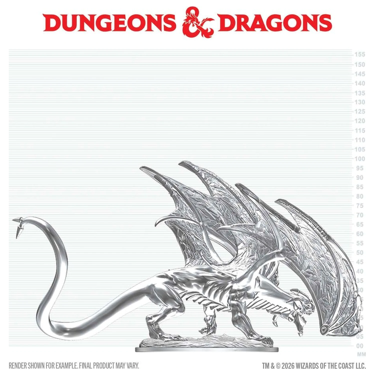 Dungeons & Dragons Nolzur's Marvelous Miniatures Nepobarvana miniatura Young Sapphire Dragon 20 cm fotografija izdelka