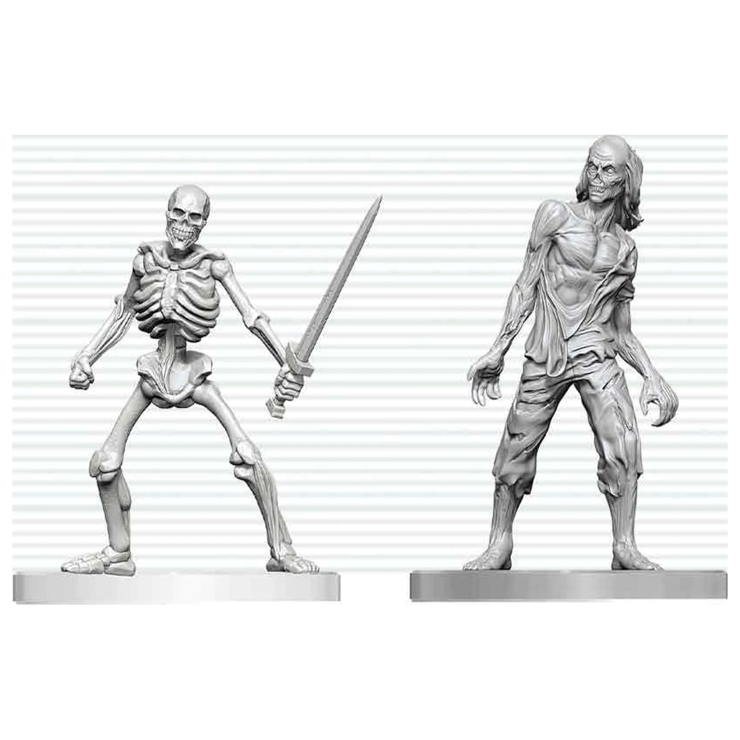Dungeons & Dragons Nolzur's Marvelous Miniatures Nepobarvana miniaturna figura Zombie & Skeleton 14 cm fotografija izdelka