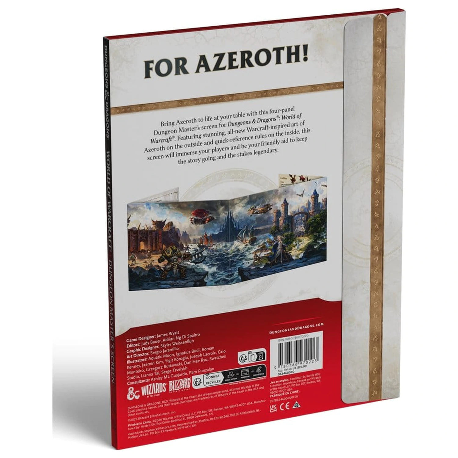 Dungeons & Dragons RPG World of Warcraft Dungeon Masterjev zaslon *angleška različica* fotografija izdelka