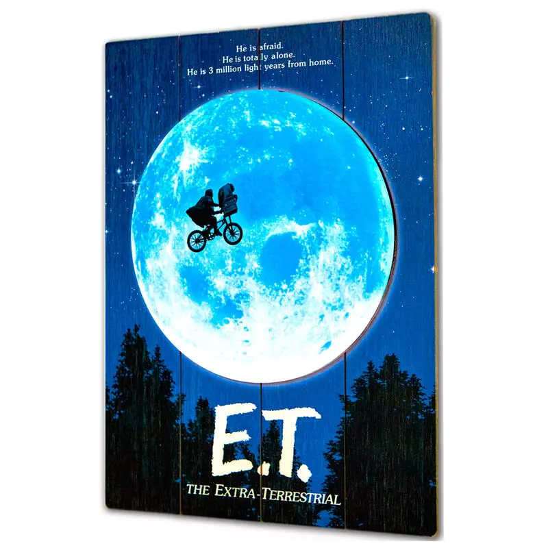 E.T. the Extra-Terrestrial WoodArts 3D lesena stenska slika The Extra-Terrestrial 30 x 40 cm fotografija izdelka